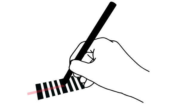 ペン型スキャナーのイラスト