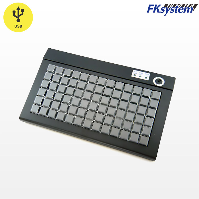PKB-078UB | エフケイシステム USB接続 プログラマブルキーボード | ブラック POSレジ用フルプログラムキーボード  Fksystem