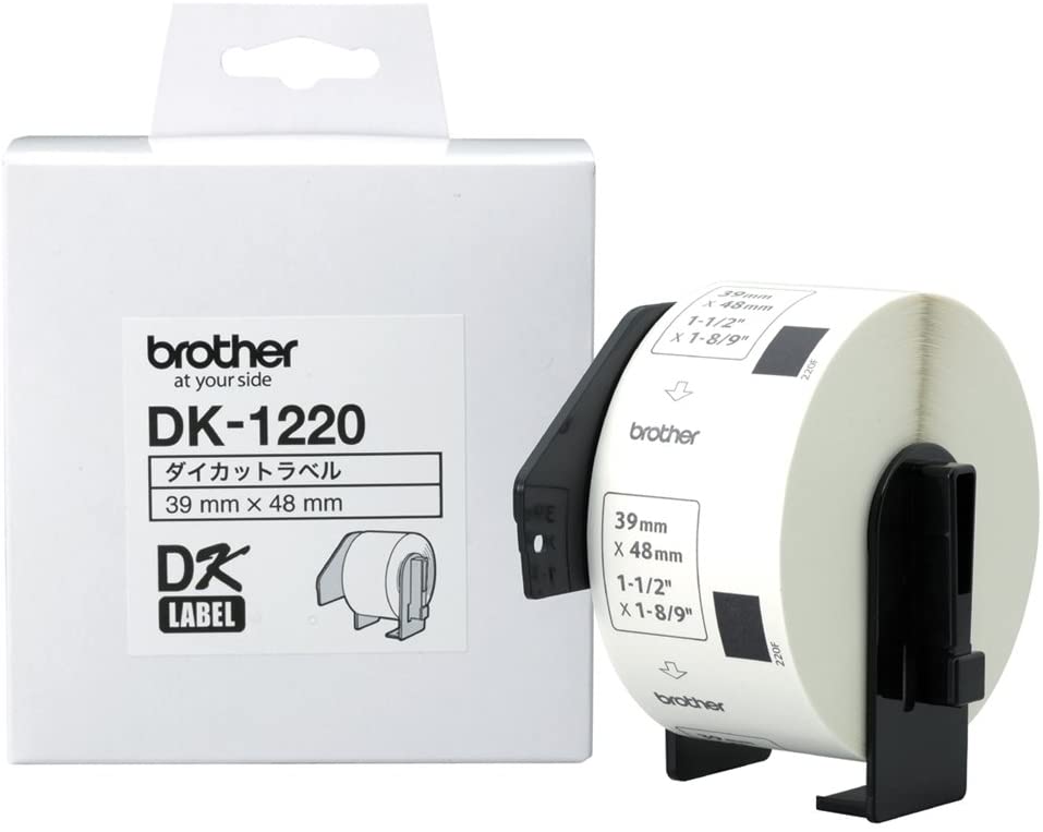 DK-1220 | ブラザー 純正 プレカット 食品表示ラベル 大 620枚 | 幅39×長さ48mm 感熱ラベルロール紙 brother