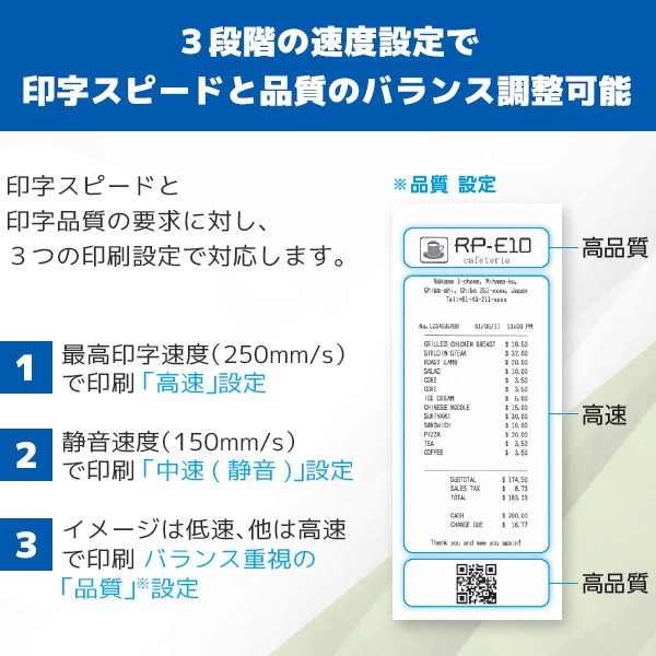 セイコーインスツル 据え置き型感熱式プリンター RP-F10シリーズ RP-F10-W27J1-4 Bluetooth接続 MFi認定 ホワイト - 3