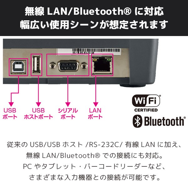 結婚祝い ブラザー ２．５インチ感熱ラベルプリンター ３００ｄｐｉ ＵＳＢ 有線 無線ＬＡＮ Ｂｌｕｅｔｏｏｔｈ ＲＳー２３２Ｃ ＵＳＢホスト 直送品 