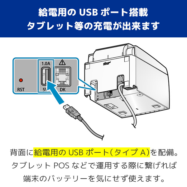 お洒落 TSP100IIIシリーズ 電源内蔵レシートプリンター 無線LAN接続 グレイ TSP143IIIW GY JP