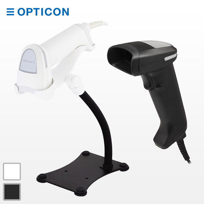 専用スタンド付 L-46XS | オプトエレクトロニクス QR対応 バーコードリーダー ハンズフリースタンドセット | 一次元二次元コード対応 ハンディスキャナー OPTICON